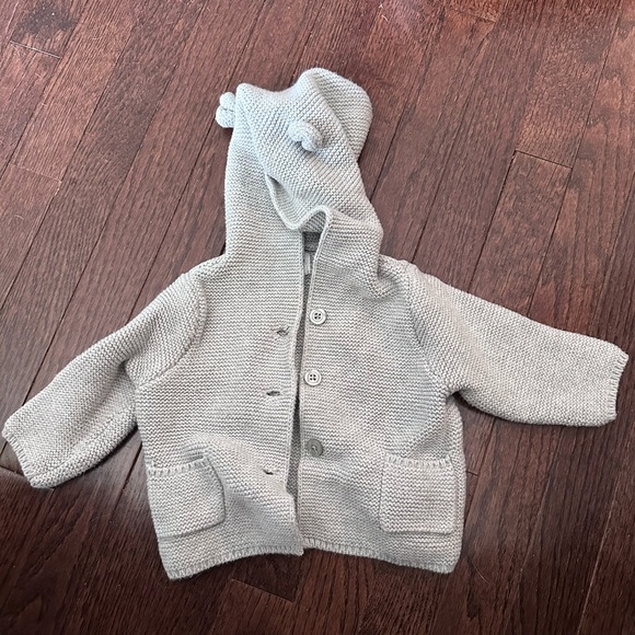 GAP Other - GAP Light Gray Baby Knit Sweater with ears